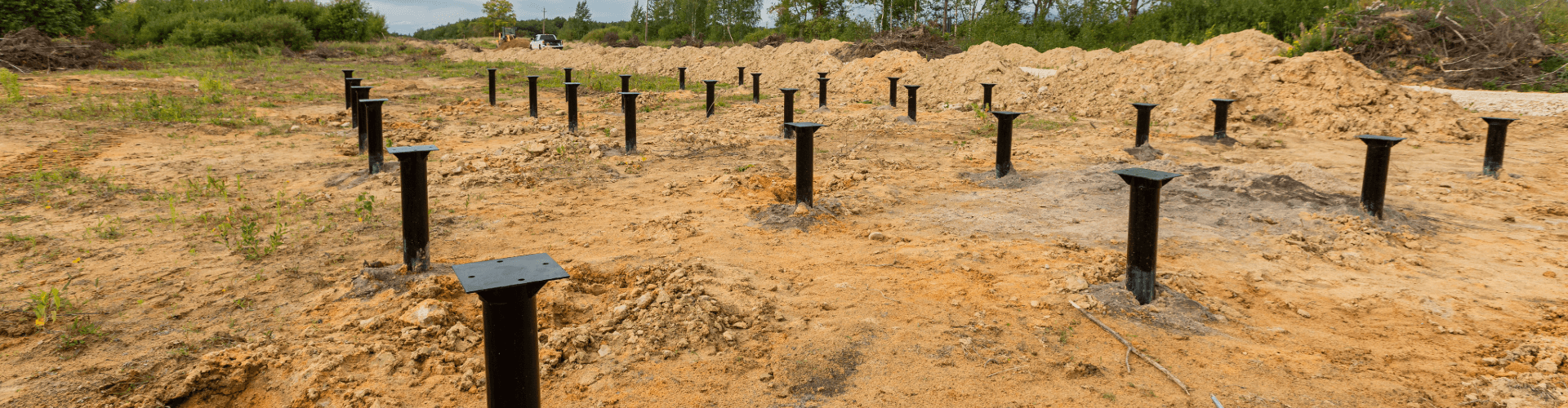 Screw Pile Foundation for a manufactured home